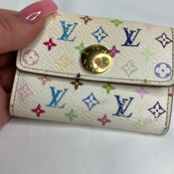 Takashi Murakami X Louis Vuitton White Monogram Multicolor Business Card Holder - Picture 2 of 11